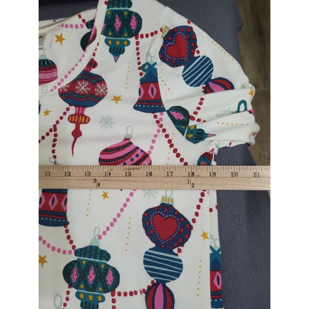 SOMA Women SZ M Soft Scoop Holiday Ornament Nightgown Sleepshirt Playing Hookie - Picture 5 of 7